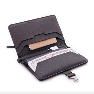 Dango PO2 Pioneer Travel Wallet w/RFID Protection in Gray Durable & Waterproof DTEX Material