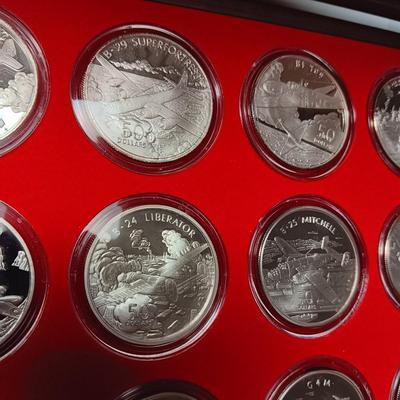 LEGENDARY AIRCRAFT OF WWII $50 SILVER PROOF COINS