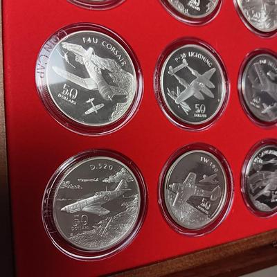 LEGENDARY AIRCRAFT OF WWII $50 SILVER PROOF COINS