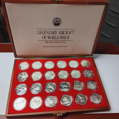 LEGENDARY AIRCRAFT OF WWII $50 SILVER PROOF COINS