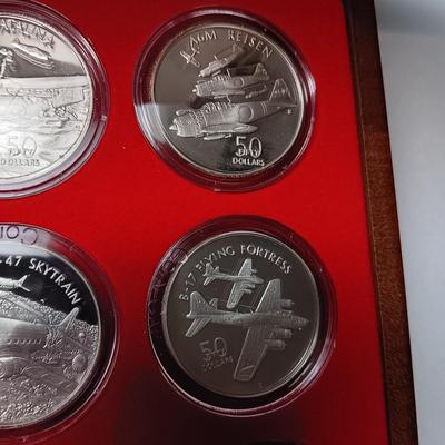 LEGENDARY AIRCRAFT OF WWII $50 SILVER PROOF COINS