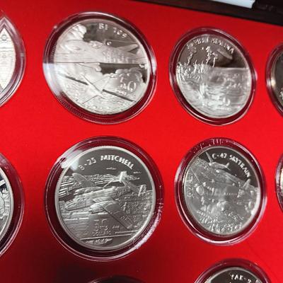 LEGENDARY AIRCRAFT OF WWII $50 SILVER PROOF COINS