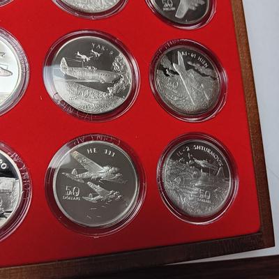 LEGENDARY AIRCRAFT OF WWII $50 SILVER PROOF COINS