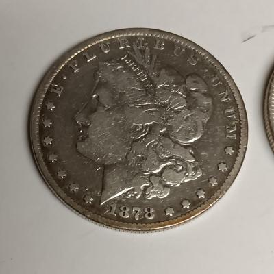 1878 & 1879-O MORGAN SILVER DOLLARS