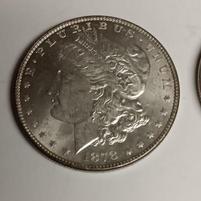 1878 & 1879 MORGAN SILVER DOLLARS