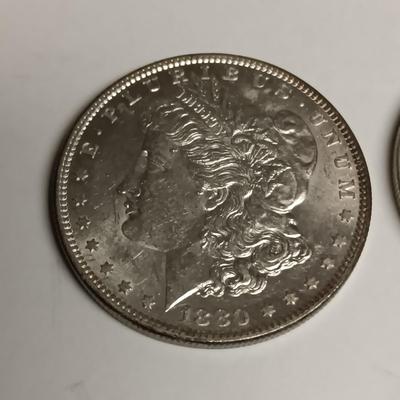 1880-O & 1881 MORGAN SILVER DOLLARS