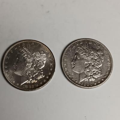 1882-S & 1883 MORGAN SILVER DOLLARS