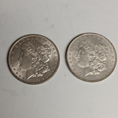 1884-O & 1885-O MORGAN SILVER DOLLARS