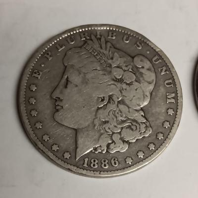 1886 & 1886-O MORGAN SILVER DOLLARS