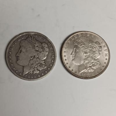 1886 & 1886-O MORGAN SILVER DOLLARS
