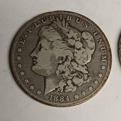 1884 & 1885-S MORGAN SILVER DOLLARS