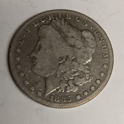 1884 & 1885-S MORGAN SILVER DOLLARS