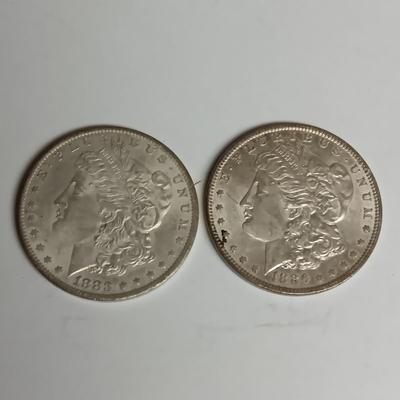 1883-O & 1886 MORGAN SILVER DOLLARS