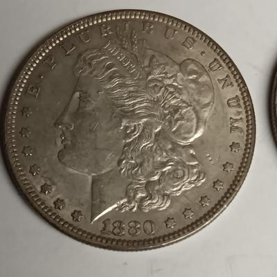 1880 & 1886 MORGAN SILVER DOLLARS