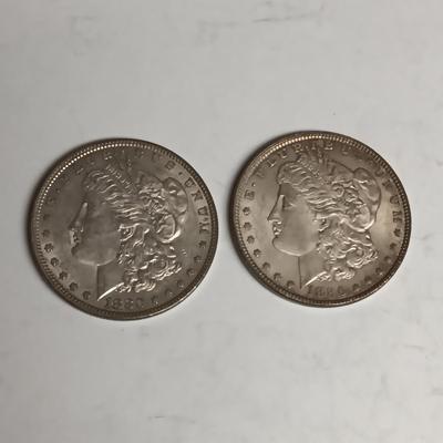 1880 & 1886 MORGAN SILVER DOLLARS