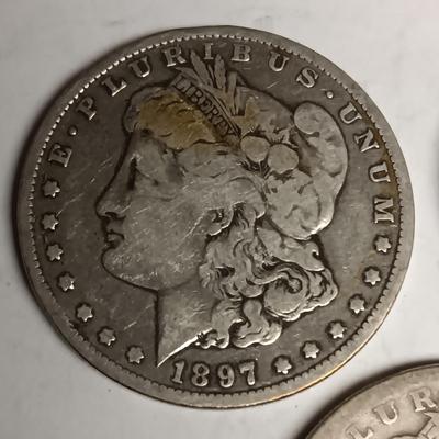 1897-O, 1898-S & 1901-S MORGAN SILVER DOLLARS