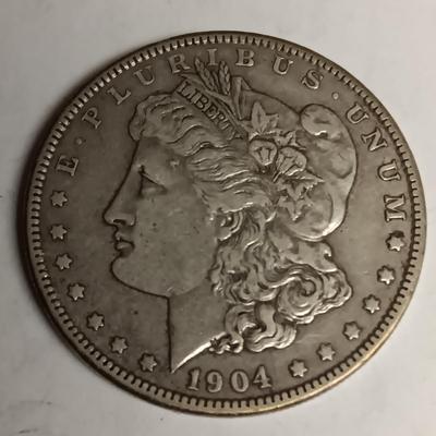 TWO 1899-S (1) & 1904 MORGAN SILVER DOLLARS