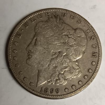 TWO 1899-S (1) & 1904 MORGAN SILVER DOLLARS