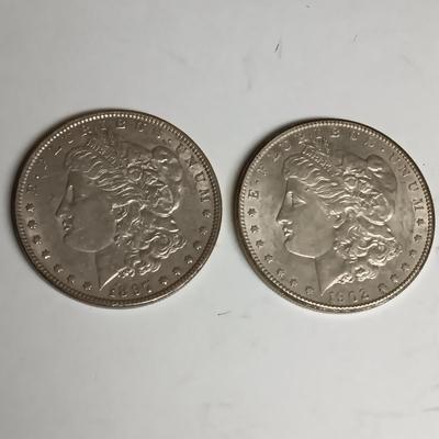1897 & 1902-O MORGAN SILVER DOLLARS