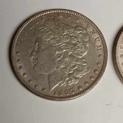 1897 & 1902-O MORGAN SILVER DOLLARS