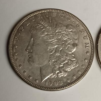 1901-O & 1903 MORGAN SILVER DOLLARS