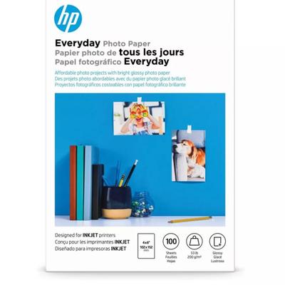 HP 4x6 100ct Everyday Glossy Photo Paper - CR759A