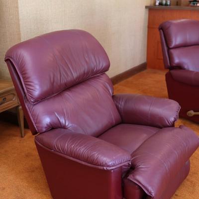 LA-Z-BOY Leather Burgundy Recliner
