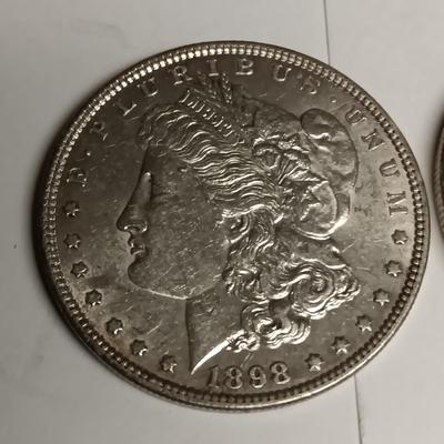 1898 & 1899-O MORGAN SILVER DOLLARS