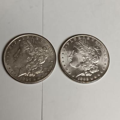 1897-S & 1898-O MORGAN SILVER DOLLARS