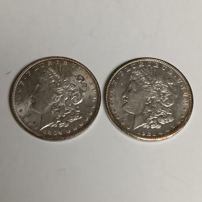 1904-O & 1921-S MORGAN SILVER DOLLARS