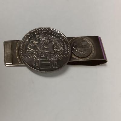 FOREIGN COINS AND MONEY CLIP