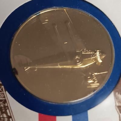 $2 DOLLAR BILL, NAPOLEON COIN, LINDBERGH MEDALS AND FIRST DAY OF ISSUE