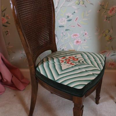 Vintage Double Cane Back Dining Chairs