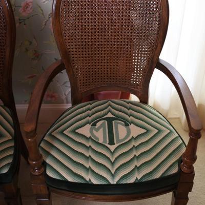 Vintage Double Cane Back Dining Chairs