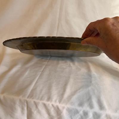 Large Brass Decorative Plate - Made in Hong Kong (PB-RG)
