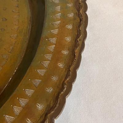 Large Brass Decorative Plate - Made in Hong Kong (PB-RG)