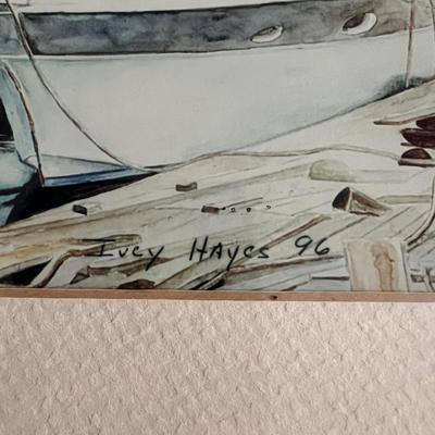 Ivey Hayes (NC Artist) Signed Painting & Signed Beach Scene (SR-RG)