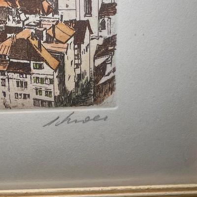 Signed European & English Framed Etchings - Eric Holmes & More (SR-RG)