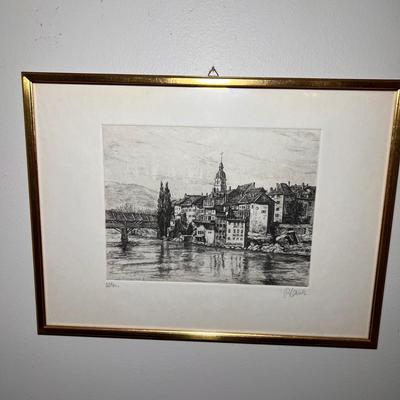Signed European & English Framed Etchings - Eric Holmes & More (SR-RG)