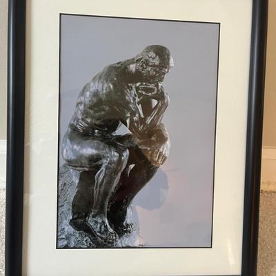 The Thinker Framed Art & Two Sculpture (SR-MG)