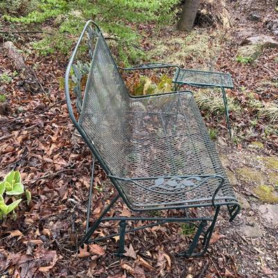 Metal Swinging Yard Bench and Table (BY-BM)
