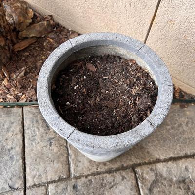 Decorative Cement Sphere on a Base & Plant Pot (FY-RG)