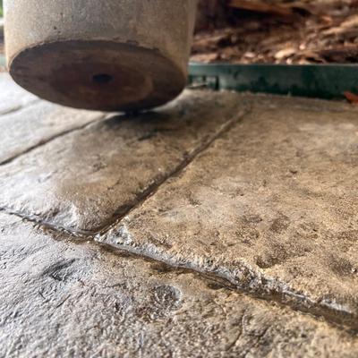 Decorative Cement Sphere on a Base & Plant Pot (FY-RG)