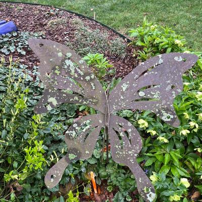 Butterfly & Cat Yard Art (BY-MG)
