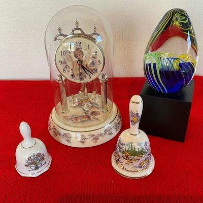 Timex Cherubs, Bells, Glass Paper Weight