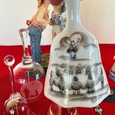 Bells, Kissing boy/girl, Eagle from Mt St Helen's Volcano Ashes