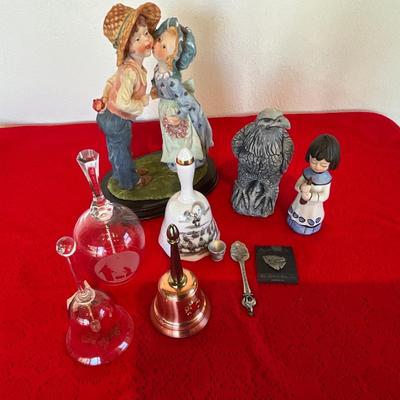 Bells, Kissing boy/girl, Eagle from Mt St Helen's Volcano Ashes