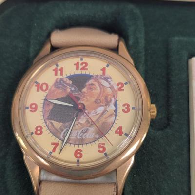 Coca-Cola Airplane Pilot Watch With Tin