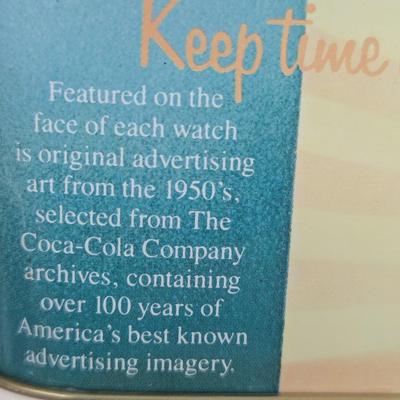 Coca-Cola Airplane Pilot Watch With Tin