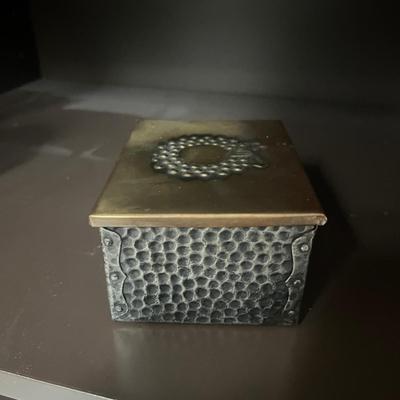 Enameled Brass Ginger Jar with Brass Vase & Box (LR-MG)